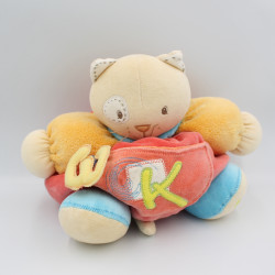 Doudou chat patapouf rouge orange bleu vert K sporty KALOO