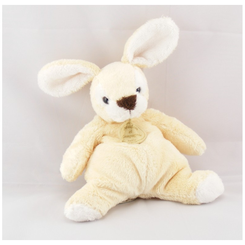 Doudou lapin blanc écru DOUDOU ET COMPAGNIE