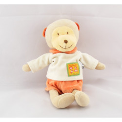 Doudou singe les Loustics pull blanc MOULIN ROTY 
