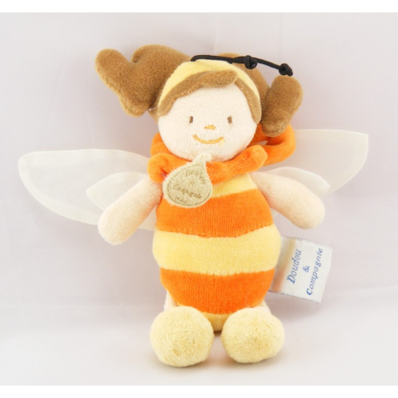 Mini doudou fillette abeille DOUDOU ET COMPAGNIE