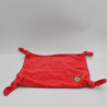 Doudou plat rouge cerf renne elan rouge VERTBAUDET