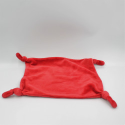 Doudou plat rouge cerf renne elan rouge VERTBAUDET