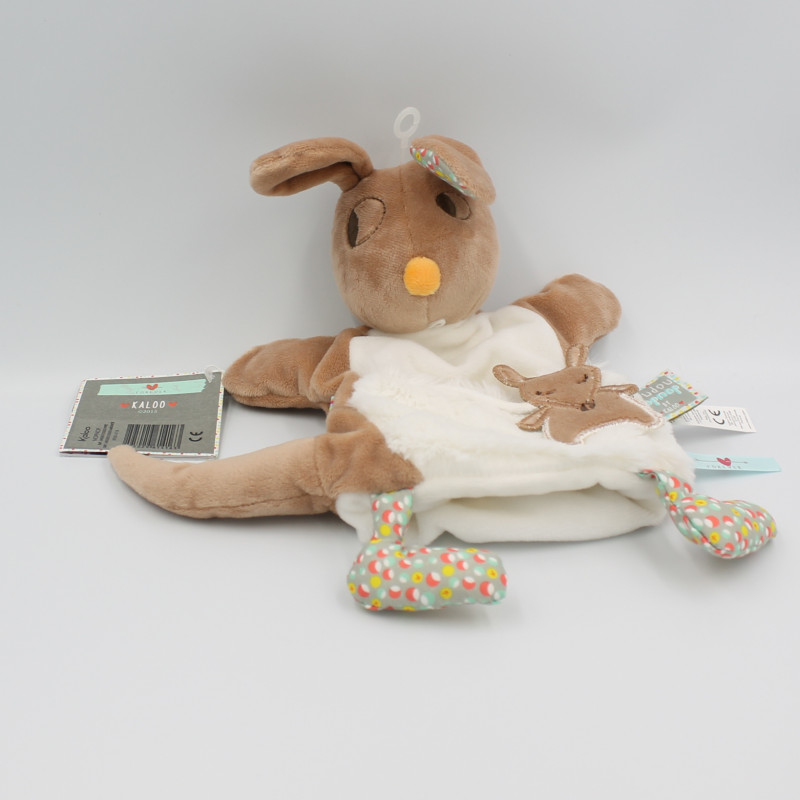Doudou plat marionnette kangourou Nopnop KALOO