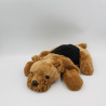 Peluche chien noir marron LA PELUCHERIE