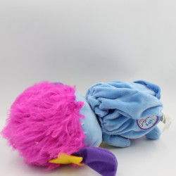 Peluche Popples bleu rose jaune Lulu 2015