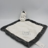 Doudou plat zèbre blanc gris ZDT ACTION