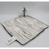 Doudou plat zèbre blanc gris ZDT ACTION
