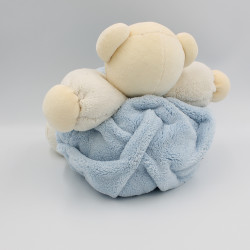 Doudou ours plume bleu ciel blanc KALOO