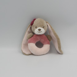 Doudou lapin blanc rose