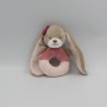 Doudou lapin blanc rose