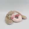 Doudou hochet lapin beige rose NATTOU
