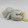 Doudou hochet koala gris bleu jaune TIGEX