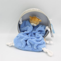 Doudou plat ours plume bleu Indigo KALOO 
