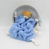 Doudou plat ours plume bleu Indigo KALOO