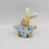 Mini Doudou lapin plume beige bleu KALOO