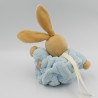 Mini Doudou lapin plume beige bleu KALOO