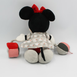 Doudou Minnie rouge gris balle cube DISNEY