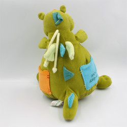 Doudou musical dragon vert Walter LILLIPUTIENS