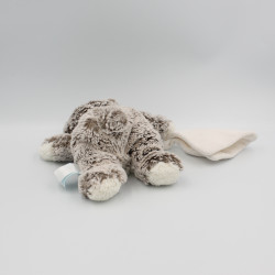 Doudou ours blanc marron mouchoir Flocons BABY NAT