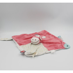 Doudou plat vache rose blanc Tidou Lola Play to Grow NOUKIE'S