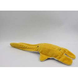 Doudou plat lapin blanc jaune chiens chats double face CATIMINI