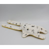 Doudou plat lapin blanc jaune chiens chats double face CATIMINI