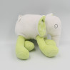 Doudou éléphant blanc vert étoiles GRAIN DE BLE