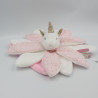 Doudou et compagnie plat licorne rose blanc or attrape rêve