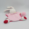 Doudou et compagnie marionnette lapin rose blanc vert LOVELY