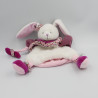 Doudou et compagnie marionnette Cerise le lapin blanc rose prune