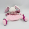 Doudou et compagnie marionnette Cerise le lapin blanc rose prune