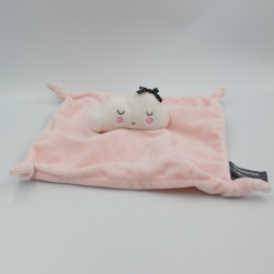 Doudou plat nuage blanc rose ORCHESTRA