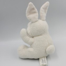 Doudou peluche lapin blanc rose PUBLICATIONS INTERNATIONAL 2007