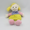 Doudou poupée jaune blanc rose bleu BEST PRICE LONDON