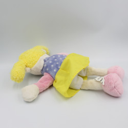 Doudou poupée jaune blanc rose bleu BEST PRICE LONDON