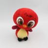 Peluche oiseau rouge jaune