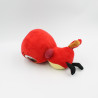 Peluche oiseau rouge jaune 