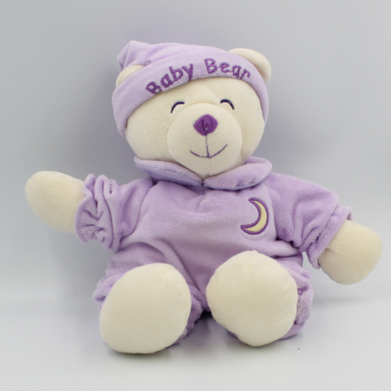 Doudou ours Baby Bear mauve lune GIPSY