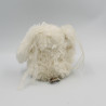 Peluche lapin blanc écru noeud rubans LOUISE MANSEN