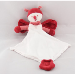 Doudou libellule orange mouchoir Cajou SUCRE D'ORGE