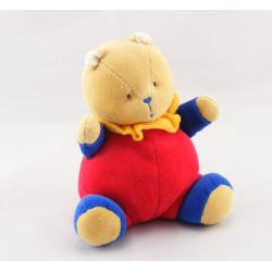 Doudou lapin arlequin rouge bleu BENGY