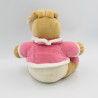 Doudou lapin beige rose blanc GIFI
