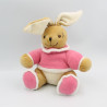 Doudou lapin beige rose blanc GIFI