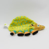 Doudou plat hérisson vert bleu marron OOPS