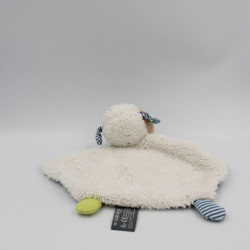 Doudou plat mouton blanc bleu vert ORCHESTRA PREMAMAN