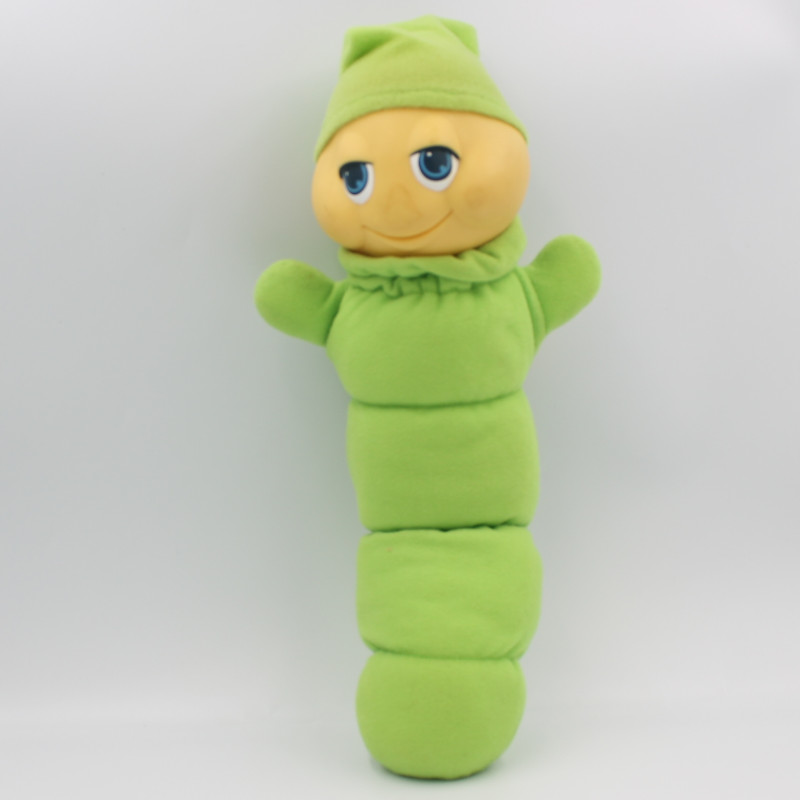 Ancien Doudou peluche Luciole vert JEMINI