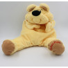 Ancienne peluche doudou chien ours jaune beige Rumple FISHER PRICE Vintage