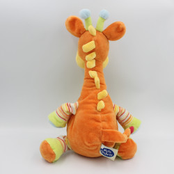 Doudou Girafe jaune orange MOTS D'ENFANTS
