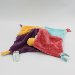 Doudou et compagnie plat souris violet rose bleu jaune Hawaï