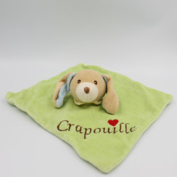 Doudou plat chien vert Crapouille SANDY